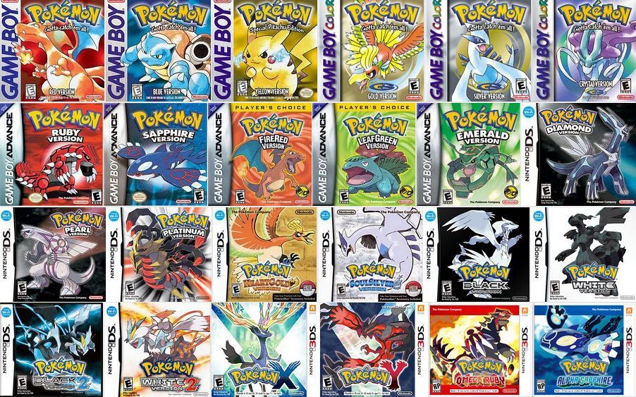 all pokemon video games in order