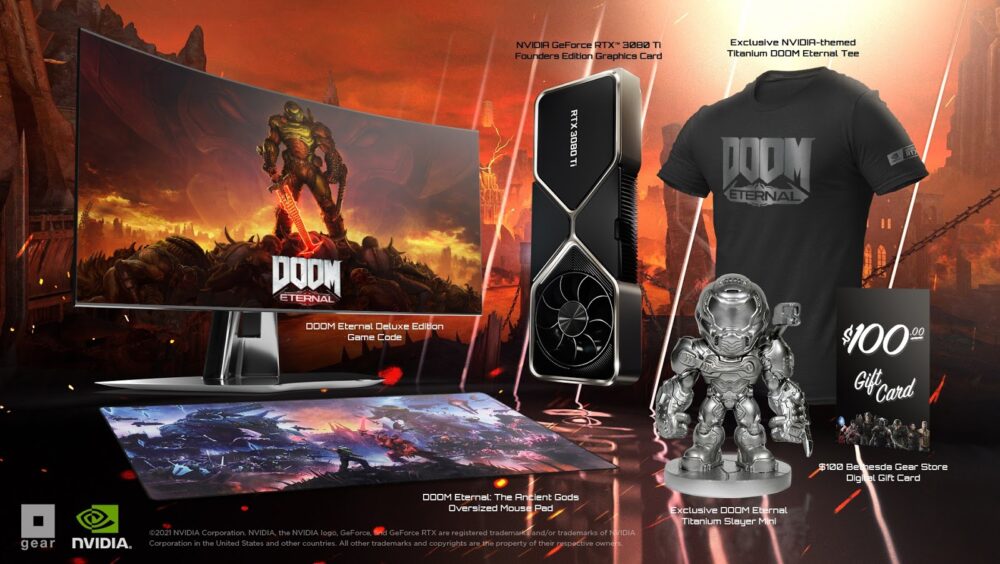 DOOM Eternal GeForce RTX 3080 Ti Limited Edition Demon Slayer Bundle