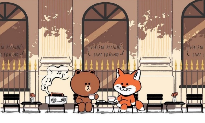 LINE FRIENDS collaborates with Maison Kitsuné