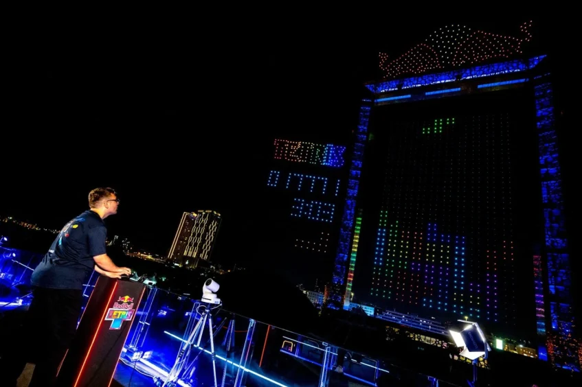 Worlds First Playable Tetris Game in the Sky