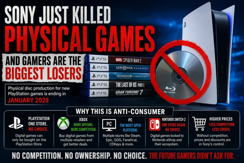 Sony Ends Physical Game Production